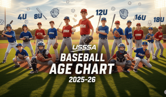 USSSA Baseball Age Chart 2025-2026 Printable: Complete Division Guide