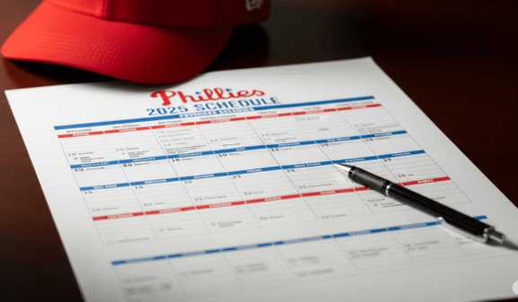 Philadelphia Phillies Schedule 2025 Printable PDF FREE Download