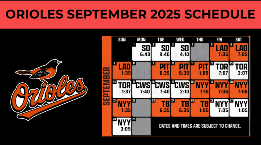 Baltimore Orioles September 2025 Schedule – Complete Game
