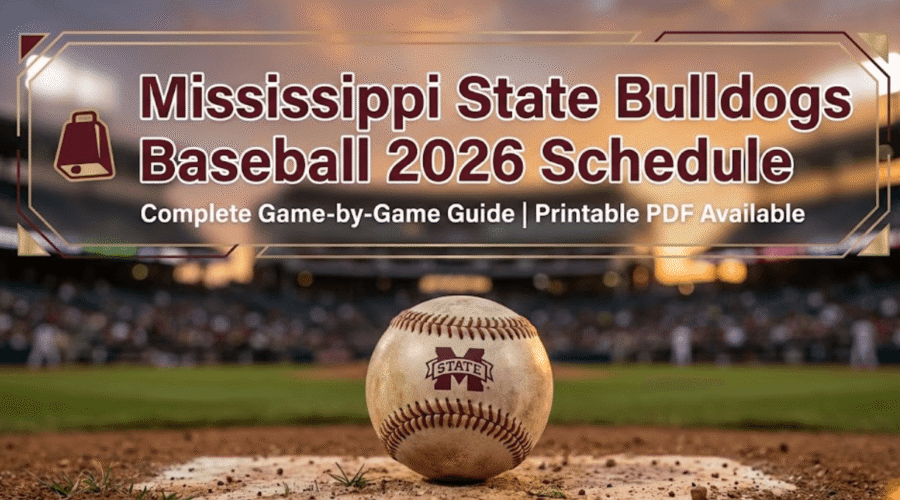 Mississippi State Bulldogs Baseball 2026 Complete Schedule