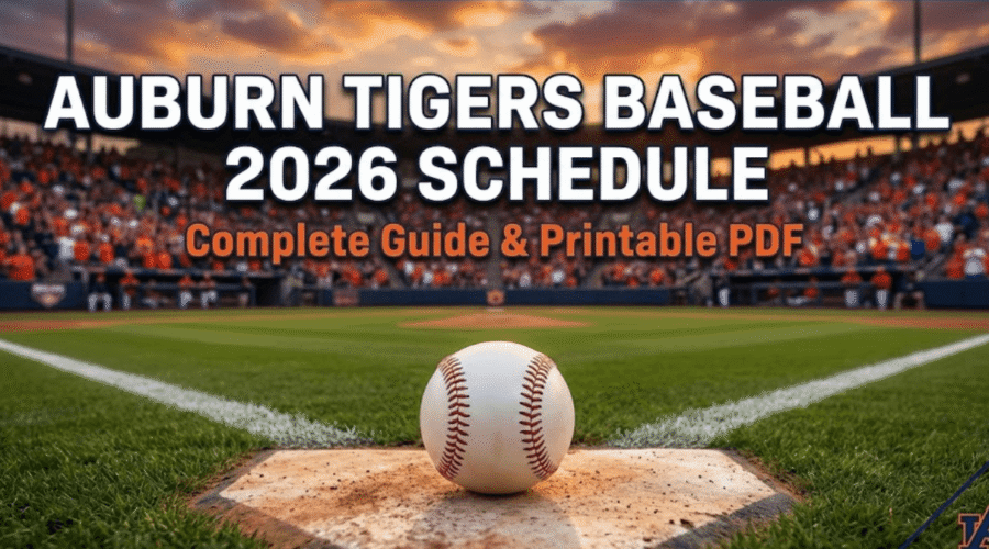 Auburn Tigers 2026 Baseball Schedule: Printable PDF