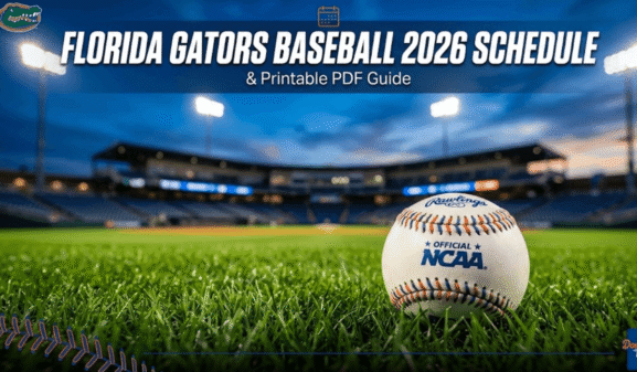 Florida Gators 2026 Baseball Schedule: Printable PDF