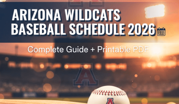 Arizona Wildcats Baseball Schedule 2026: Printable PDF