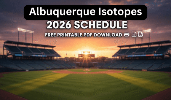 Albuquerque Isotopes Schedule 2026: Printable PDF