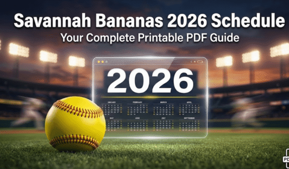 Savannah Bananas Baseball 2026 Schedule: Printable PDF Guide