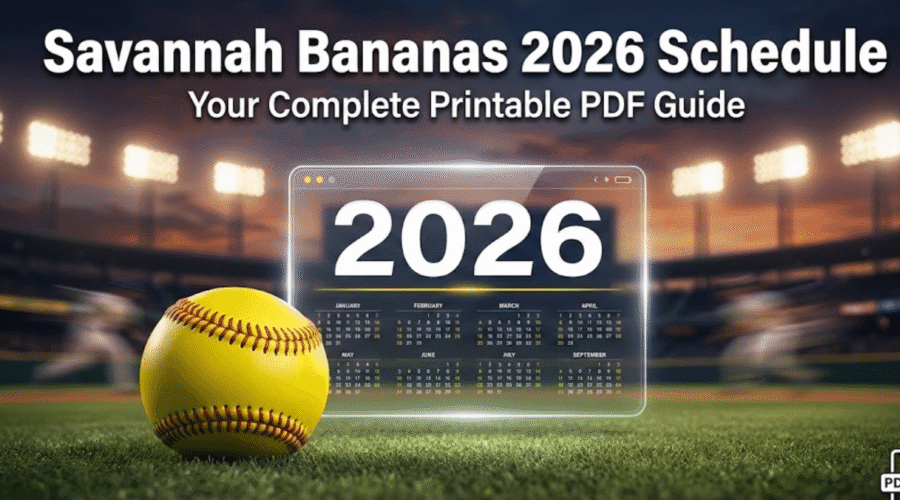 Savannah Bananas Baseball 2026 Schedule: Printable PDF Guide