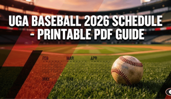 UGA Baseball 2026 Schedule: Printable PDF