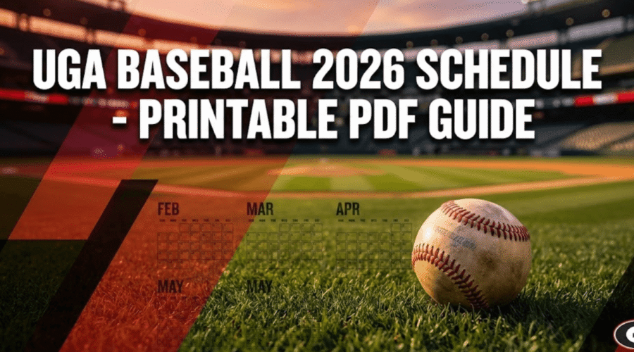 UGA Baseball 2026 Schedule: Printable PDF