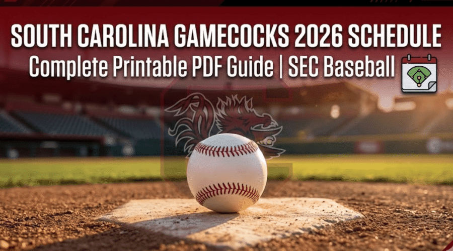South Carolina Gamecocks 2026 Schedule: Printable PDF Guide