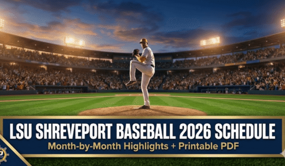 LSU Shreveport Baseball 2026 Schedule: Printable PDF