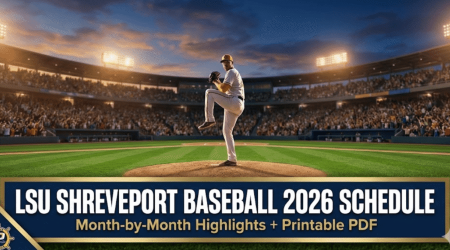 LSU Shreveport Baseball 2026 Schedule: Printable PDF