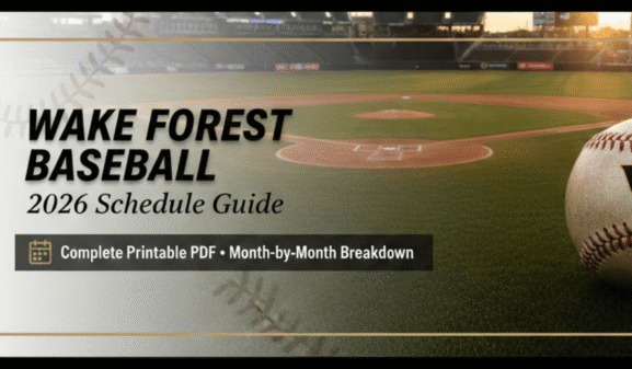 Wake Forest Baseball 2026 Schedule: Printable PDF Guide