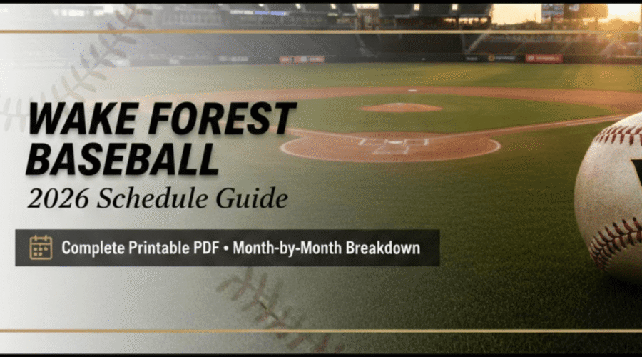 Wake Forest Baseball 2026 Schedule: Printable PDF Guide