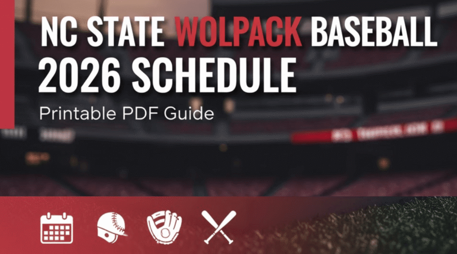 NC State Wolfpack Baseball 2026 Schedule: Printable PDF Guide