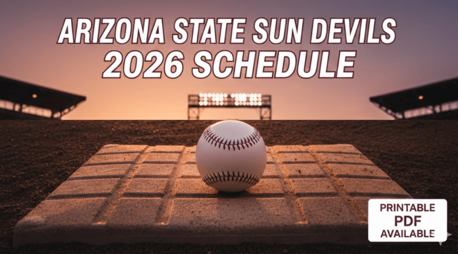 Arizona State Sun Devils 2026 Schedule: Printable PDF