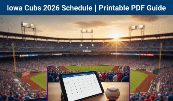 Iowa Cubs 2026 Season Schedule: Printable PDF