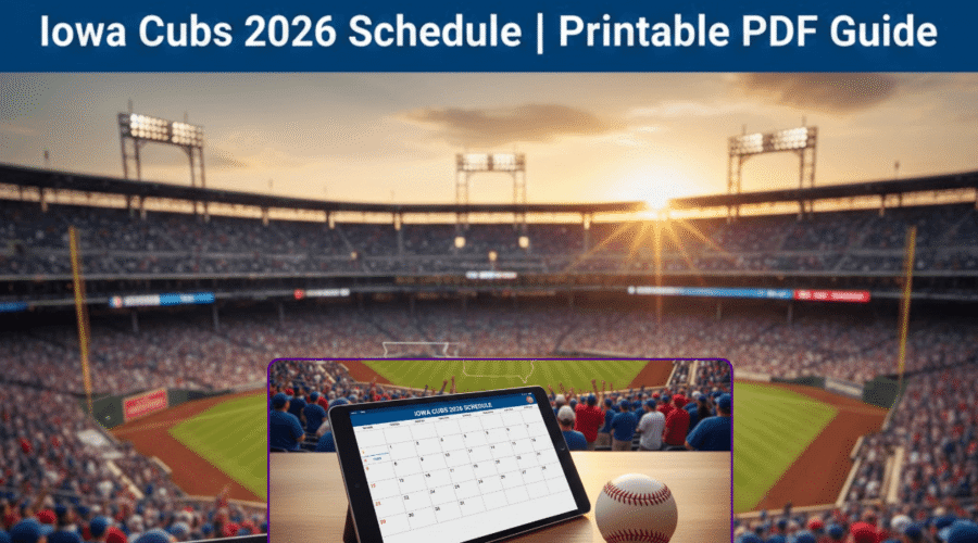 Iowa Cubs 2026 Season Schedule: Printable PDF