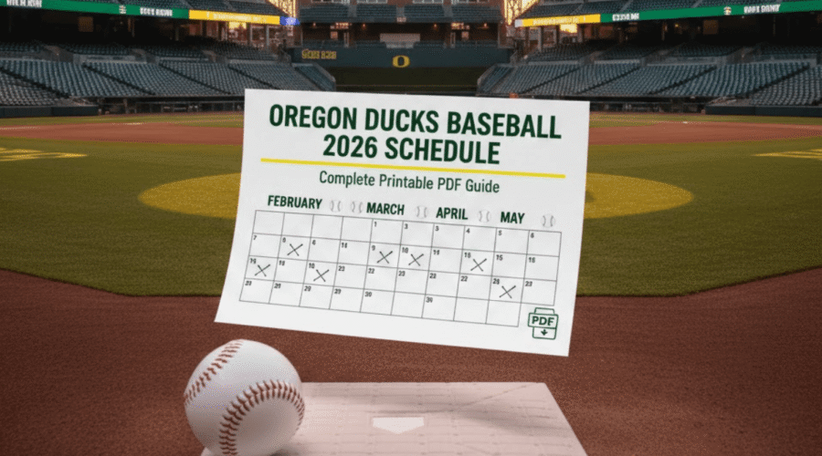 Oregon Ducks Baseball 2026 Schedule: Printable PDF Guide