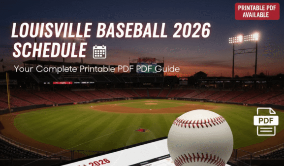 Louisville Baseball 2026 Schedule: Printable PDF Guide