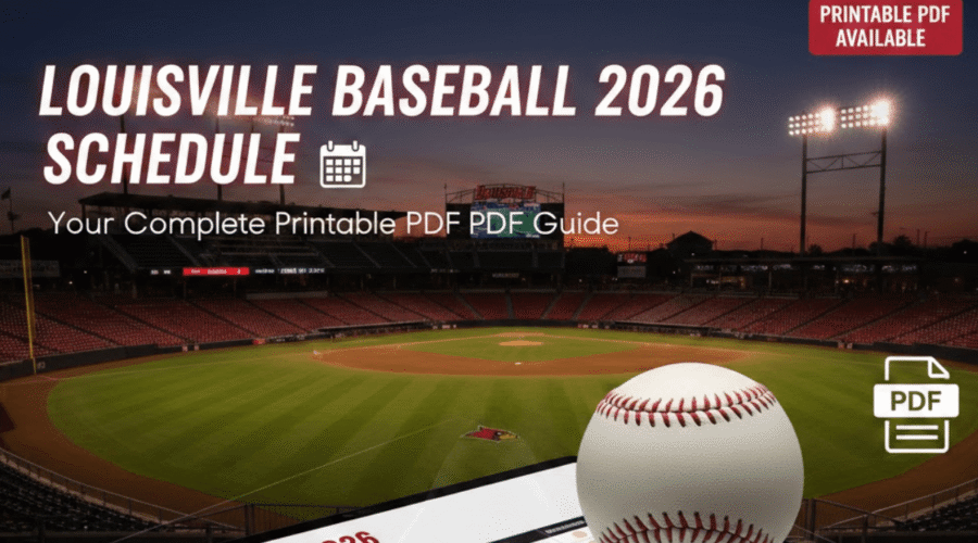 Louisville Baseball 2026 Schedule: Printable PDF Guide