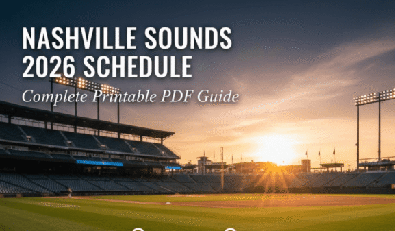 Nashville Sounds 2026 Schedule: Printable PDF