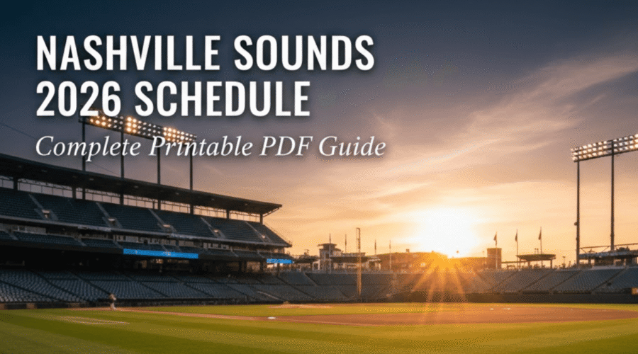 Nashville Sounds 2026 Schedule: Printable PDF