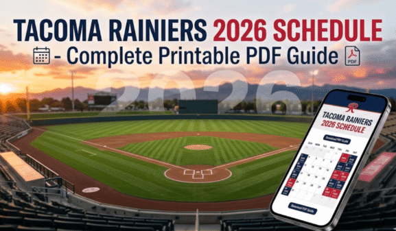 Tacoma Rainiers Schedule 2026: Printable PDF
