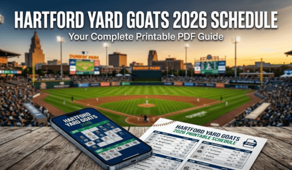 Hartford Yard Goats Schedule 2026: Printable PDF