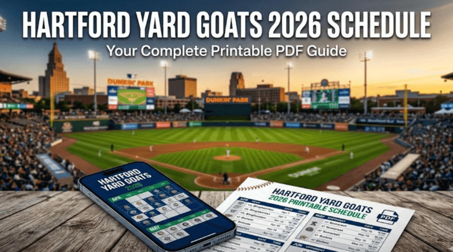 Hartford Yard Goats Schedule 2026: Printable PDF