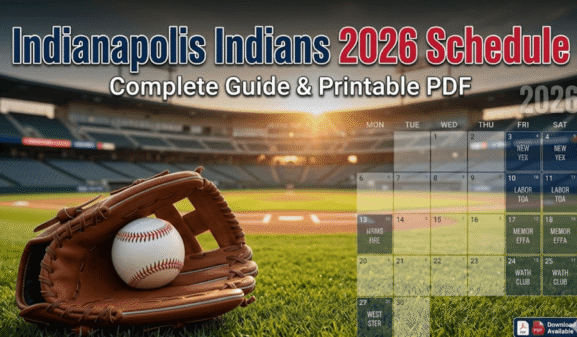 Indianapolis Indians 2026 Schedule: Printable PDF
