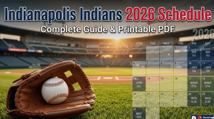 Indianapolis Indians 2026 Schedule: Printable PDF