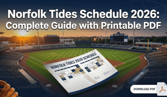 Norfolk Tides Schedule 2026: Printable PDF