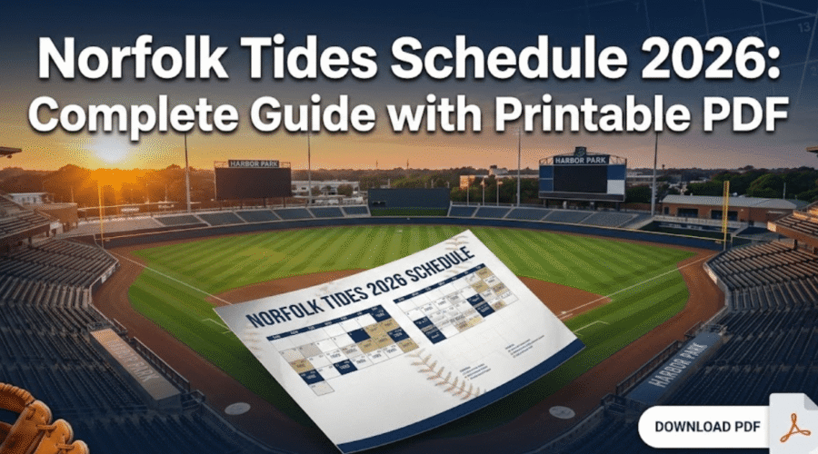 Norfolk Tides Schedule 2026: Printable PDF