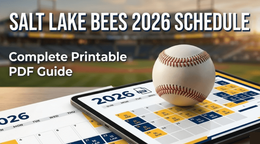 Salt Lake Bees Schedule 2026: Printable PDF