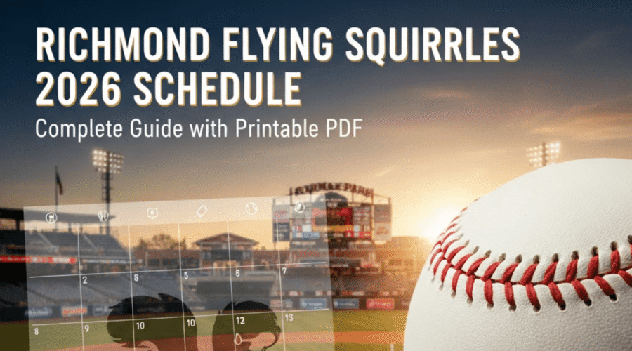 Richmond Flying Squirrels Schedule 2026: Printable PDF
