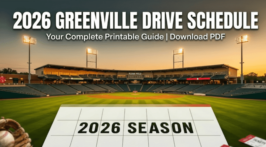 Greenville Drive Schedule 2026: Printable PDF