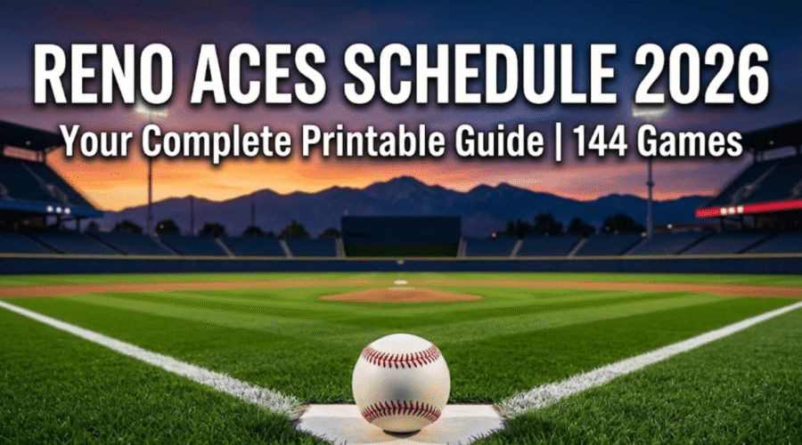 Reno Aces Schedule 2026: Printable PDF