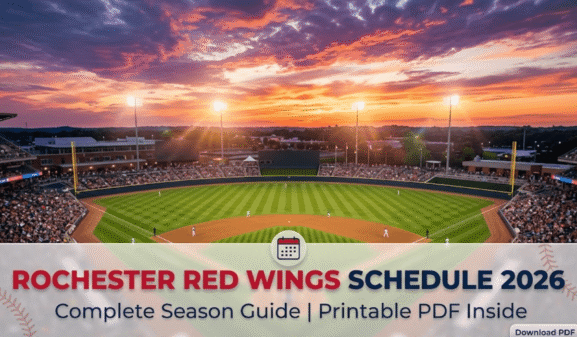 Rochester Red Wings Schedule 2026: Printable PDF