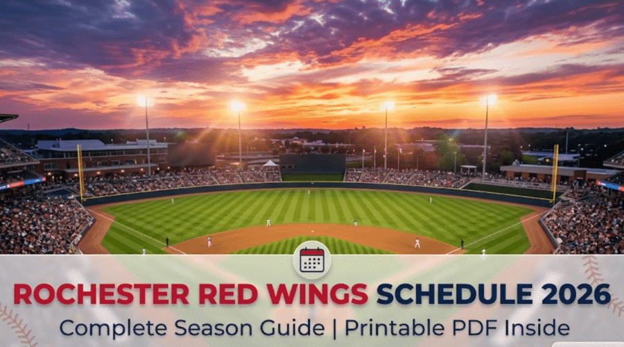 Rochester Red Wings Schedule 2026: Printable PDF