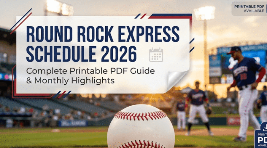 Round Rock Express Schedule 2026: Printable PDF