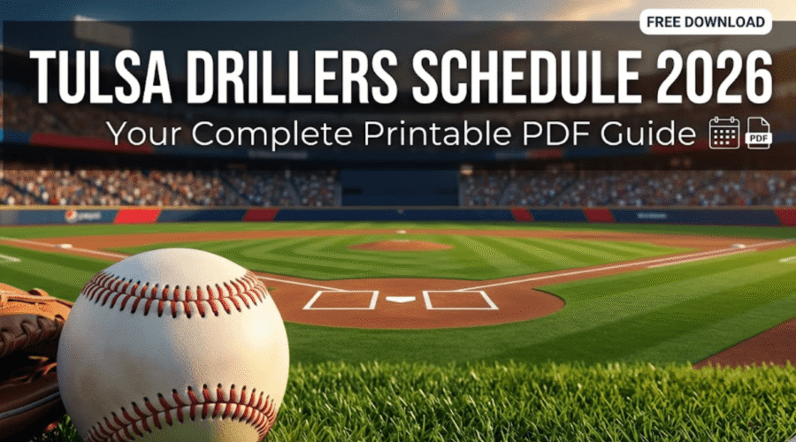 Tulsa Drillers Schedule 2026: Printable PDF