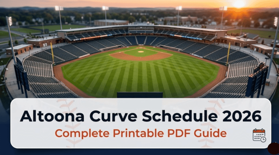 Altoona Curve Schedule 2026: Printable PDF