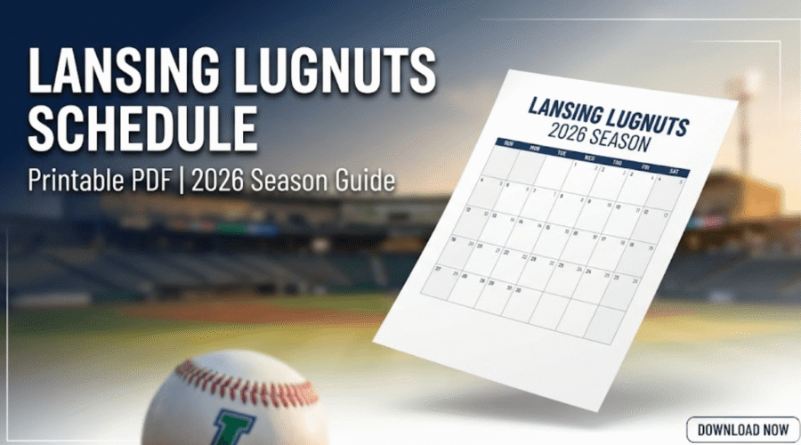 Lansing Lugnuts Schedule 2026 Season: Printable PDF