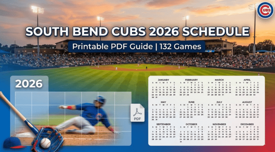 South Bend Cubs Schedule 2026: Printable PDF