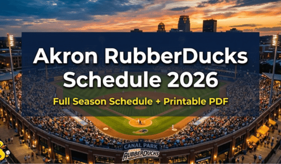 Akron RubberDucks Schedule 2026: Printable PDF
