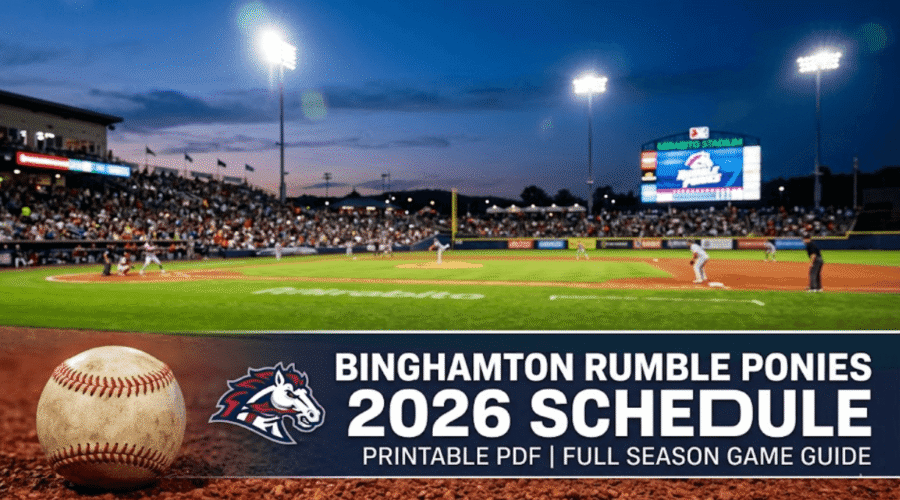 Binghamton Rumble Ponies Schedule 2026: Printable PDF