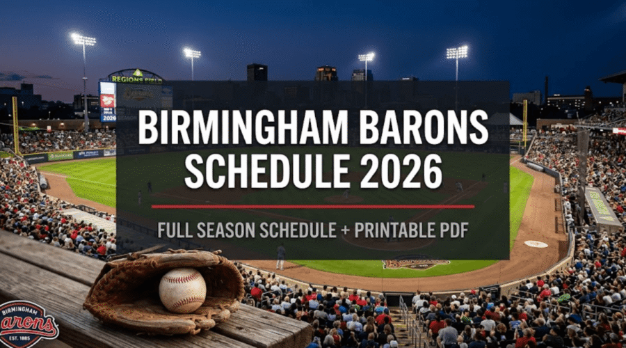 Birmingham Barons Schedule 2026 – Printable PDF