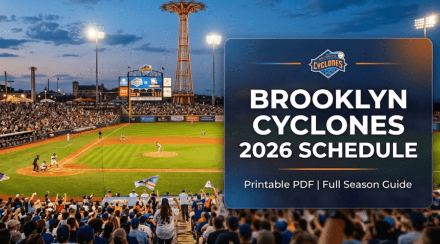Brooklyn Cyclones Schedule 2026: Printable PDF