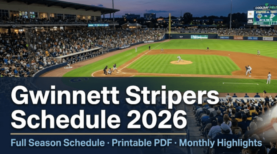 Gwinnett Stripers Schedule 2026: Printable PDF