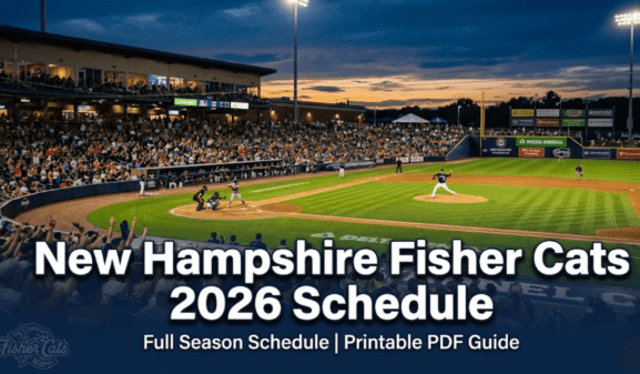 New Hampshire Fisher Cats Schedule 2026: Printable PDF